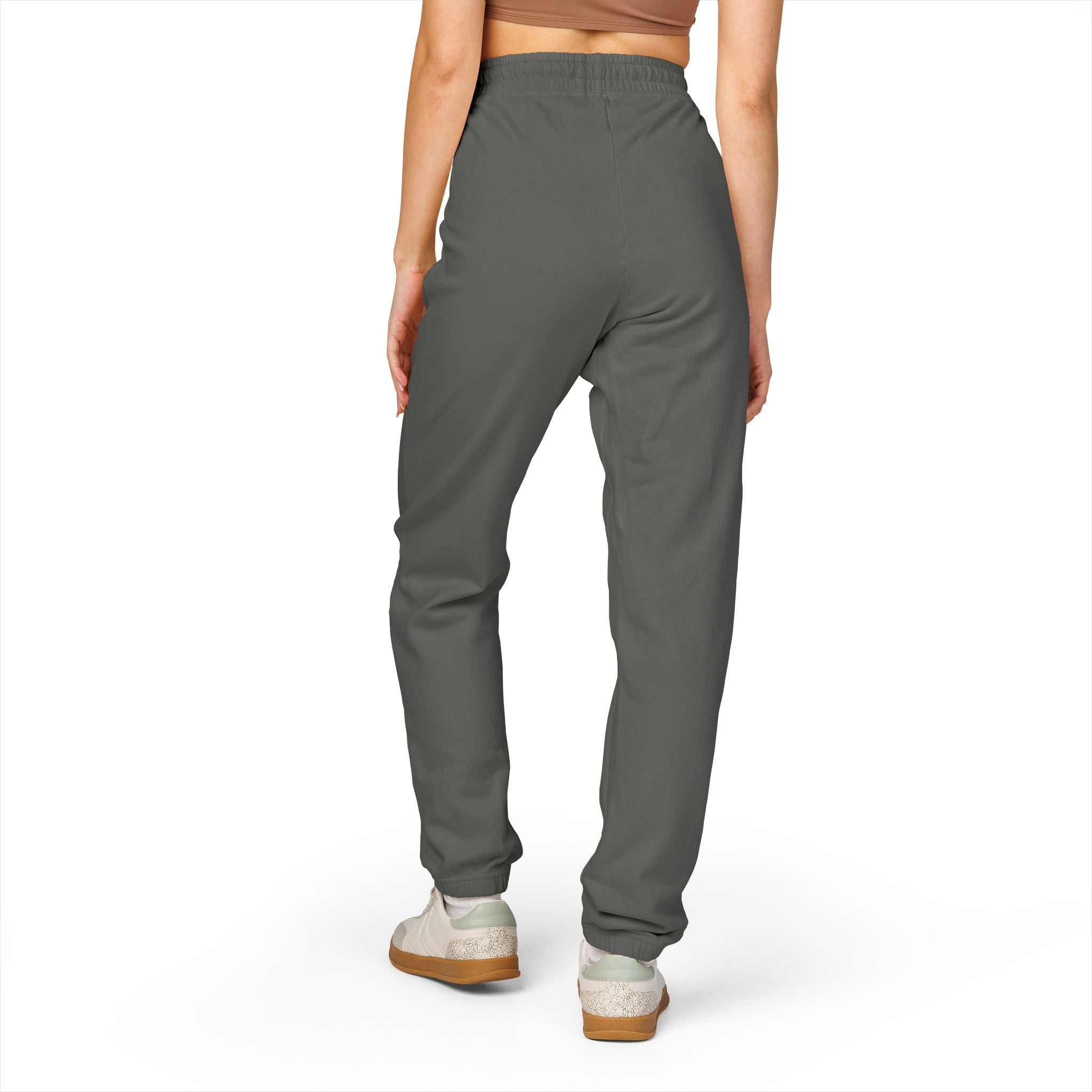 Fleece Sweatpants — Relaxed Garment-Dyed Joggers with Small Chest Triangle Logo
