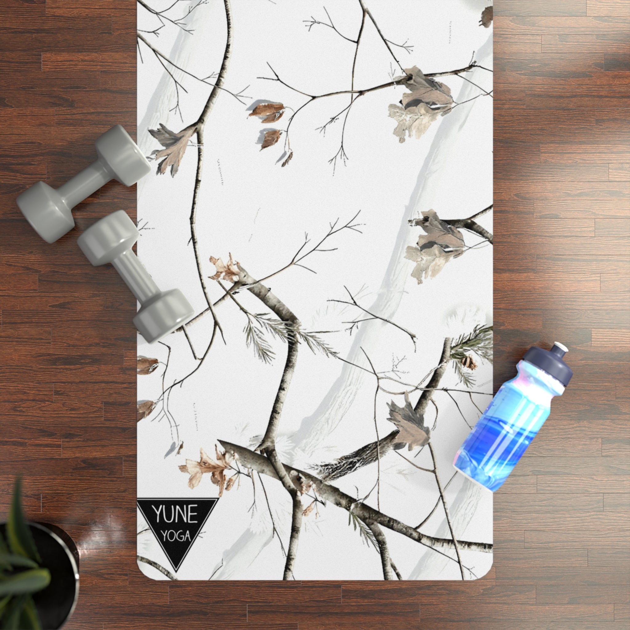 Yoga Mat - Non Slip Rubber Material White Camo