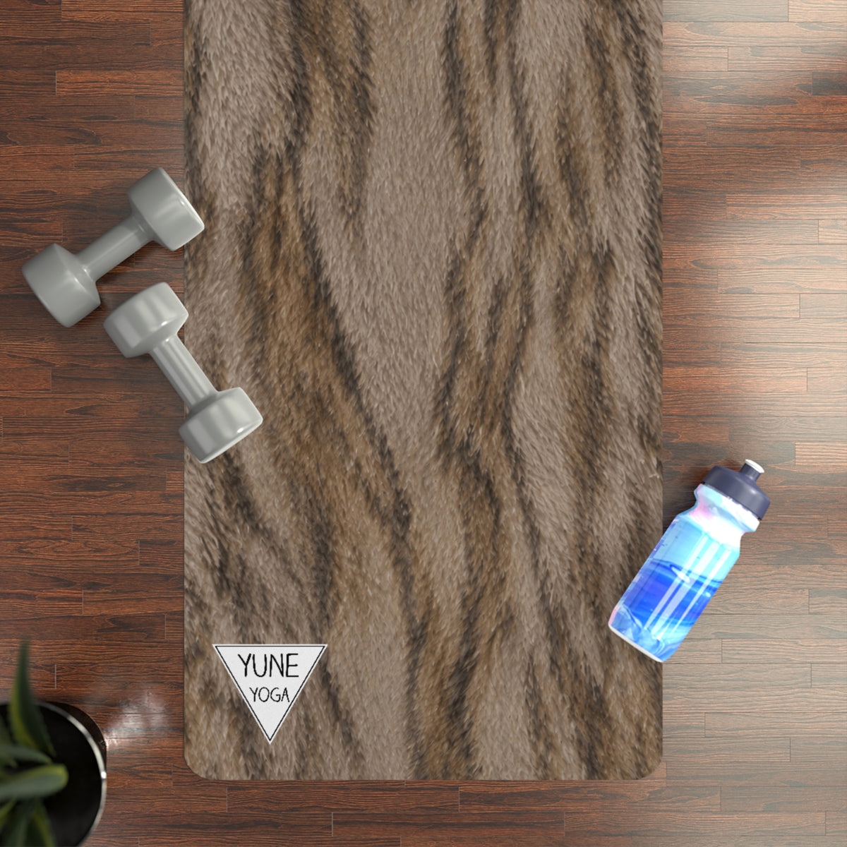 French Bulldog Brindle Color Yoga Mat — Non-Slip Rubber Exercise Mat Dog Yoga