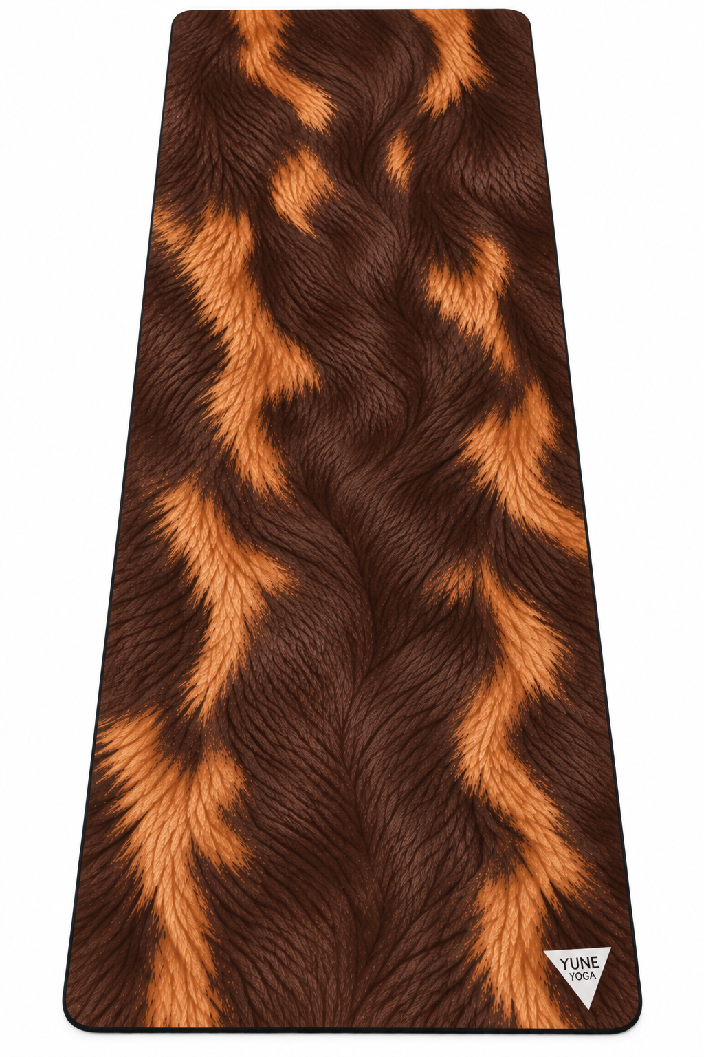 Chocolate and Tan Dachshund Color Yoga Mat — Non-Slip Rubber Exercise Mat Wiener Dog Yoga