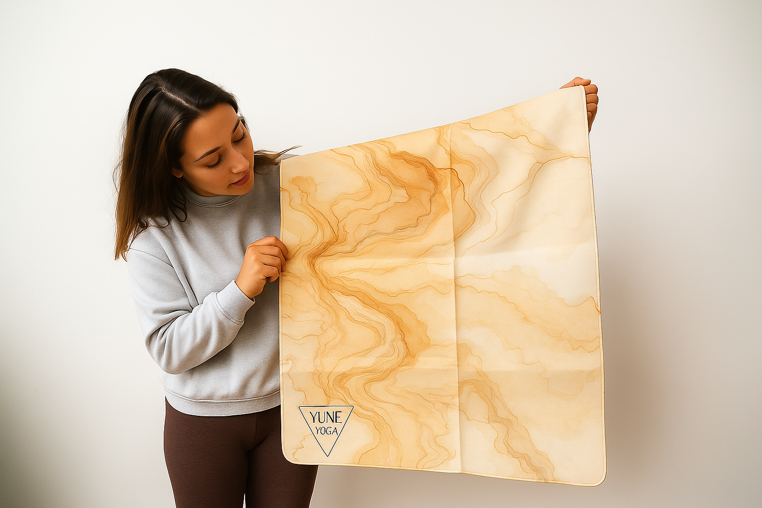 Calacatta Foldable Travel Yoga Mat – 2mm Lightweight, Non-Slip, Eco-Friendly Mat for On-the-Go Practice | Yune Yoga