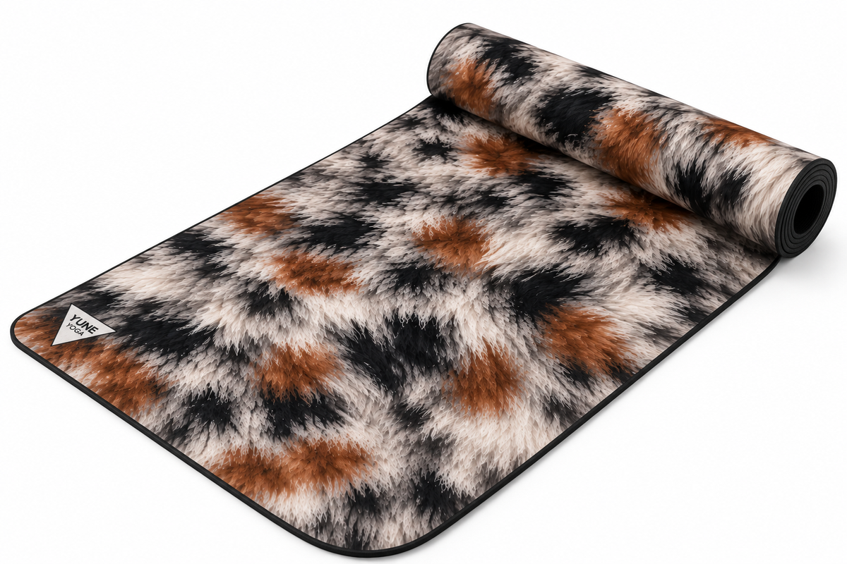 Mini Australian Shepard Dapple Color Yoga Mat — Non-Slip Rubber Exercise Mat with Cozy Luxe Design