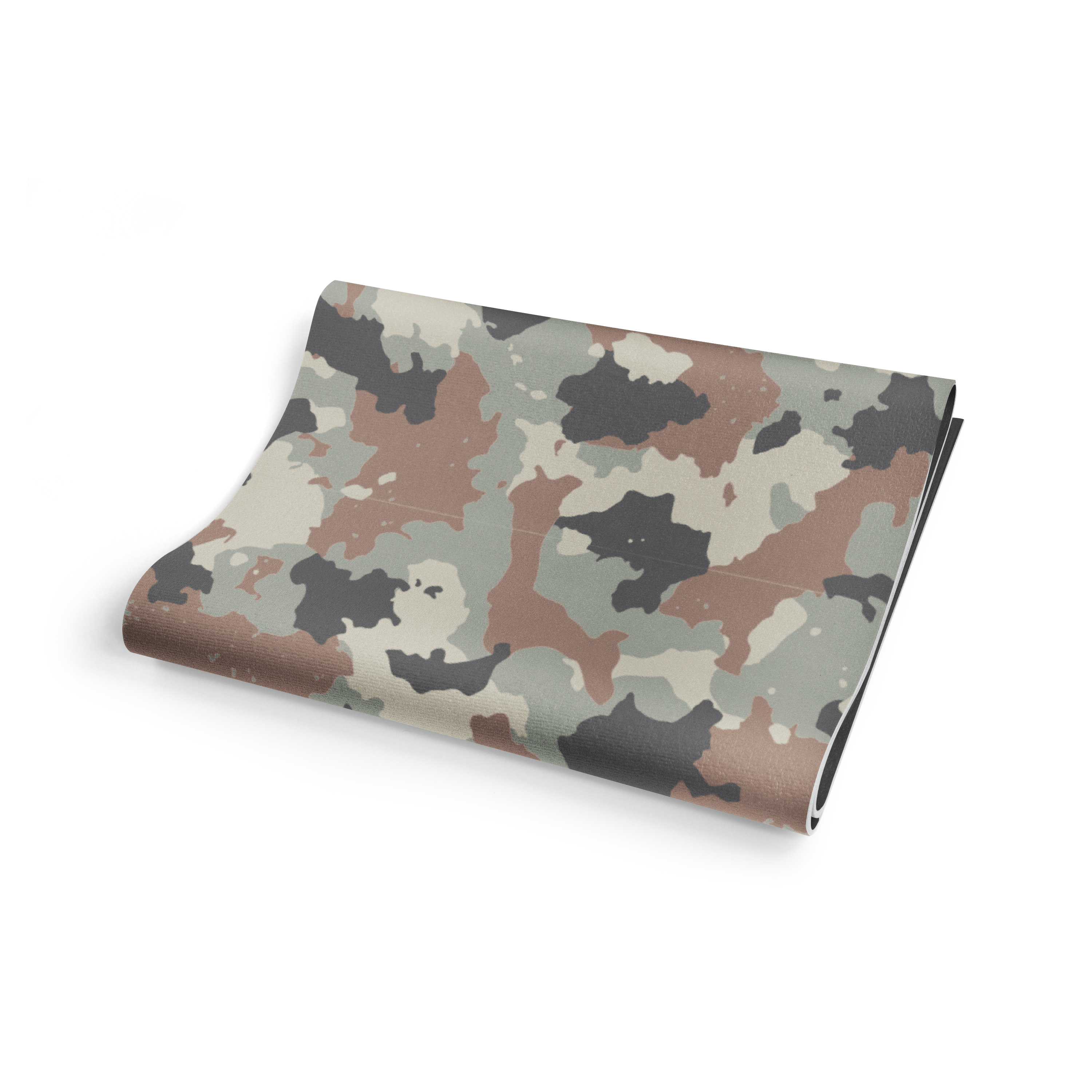 Camouflage-patterned notebook on a white background