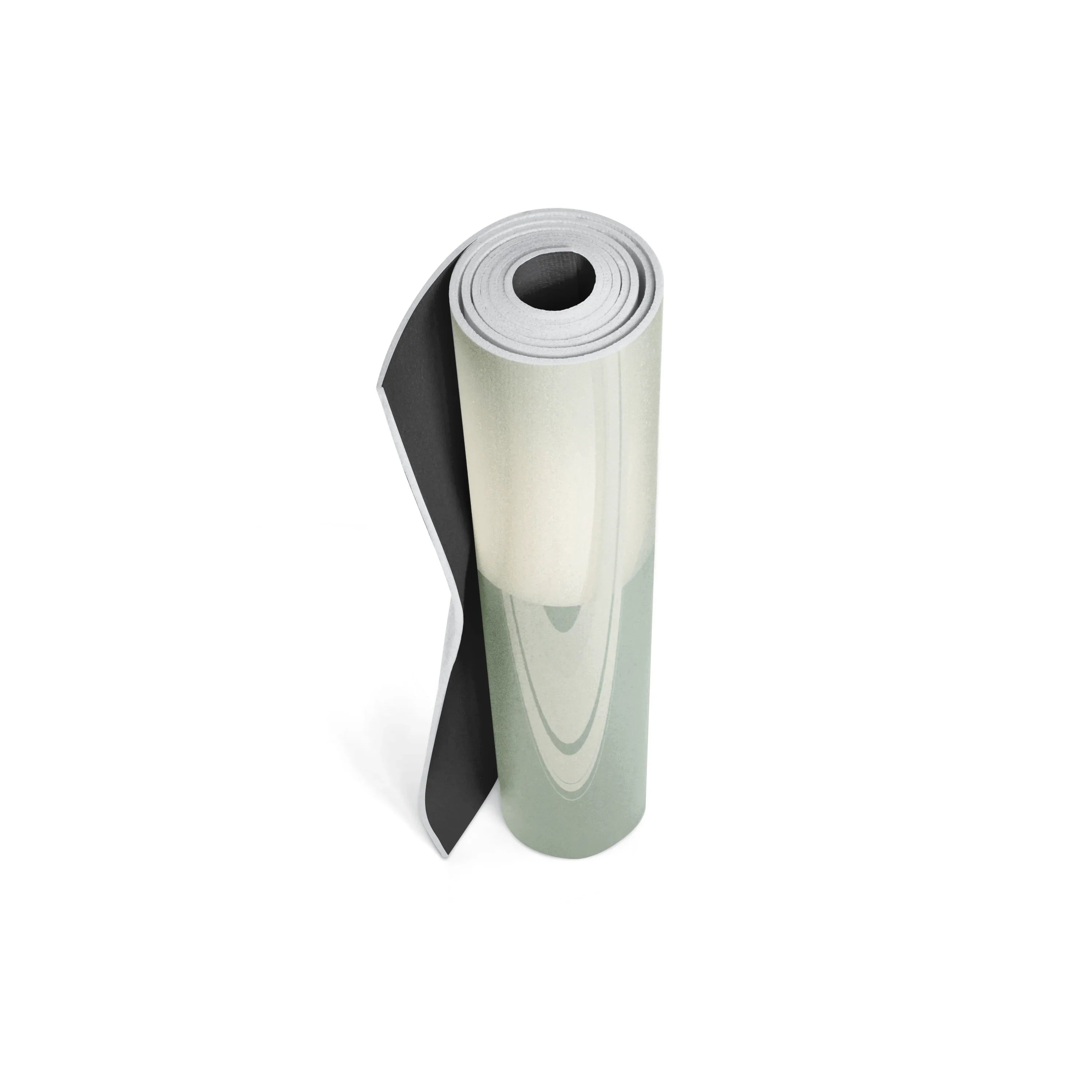 Roll of paper with a black and white pattern on a white background