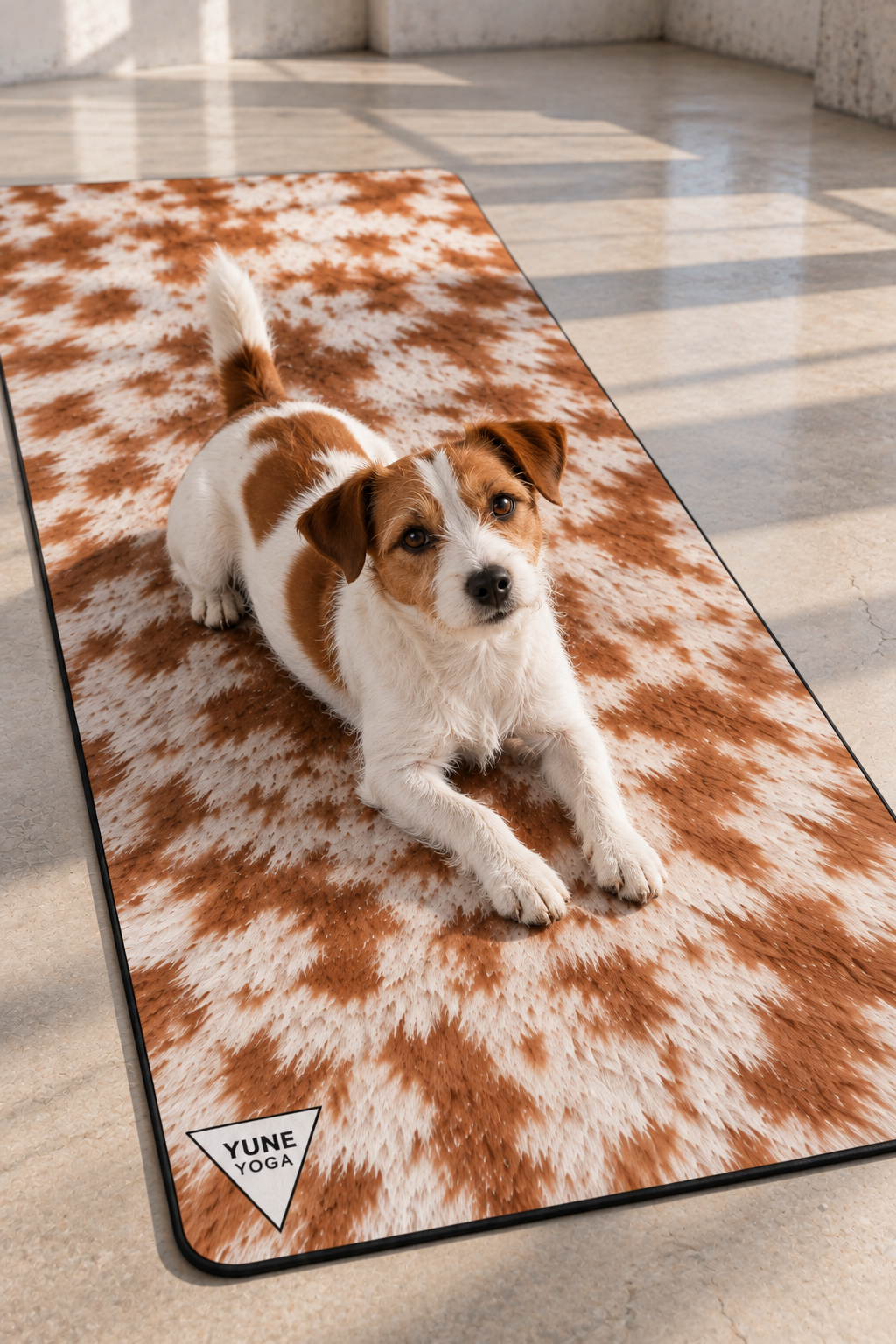 Jack Russel Terrier Red Piebald Color Yoga Mat — Non-Slip Rubber Exercise Mat with Cozy Luxe Design