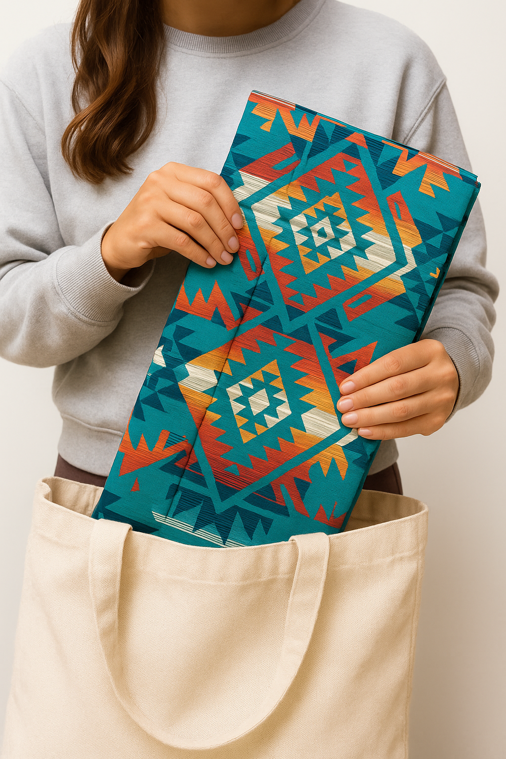 Jerome Turquoise Foldable Travel Yoga Mat – 2mm Lightweight, Non-Slip, Eco-Friendly Mat for On-the-Go Practice | Yune Yoga