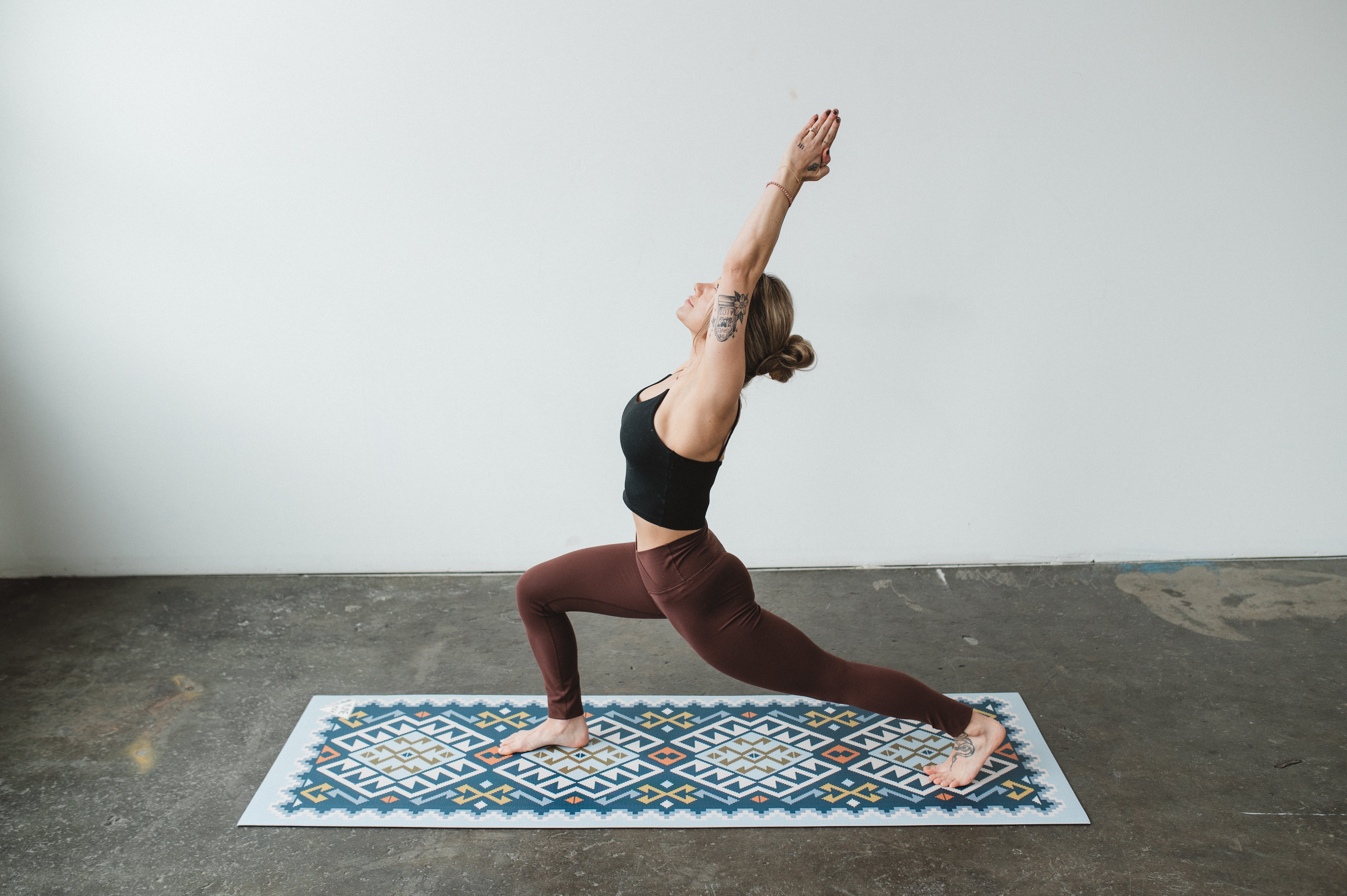 blue thick yoga mat