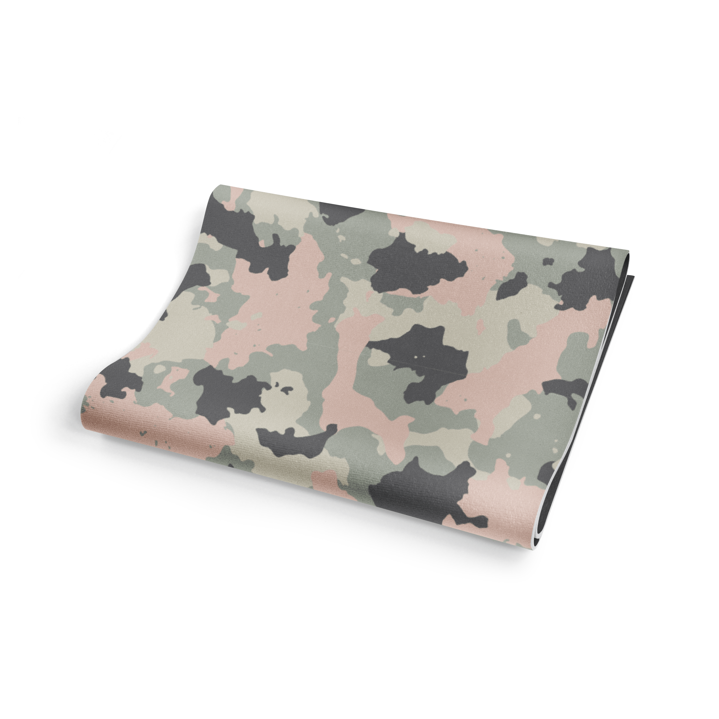 Camouflage-patterned notebook on a white background