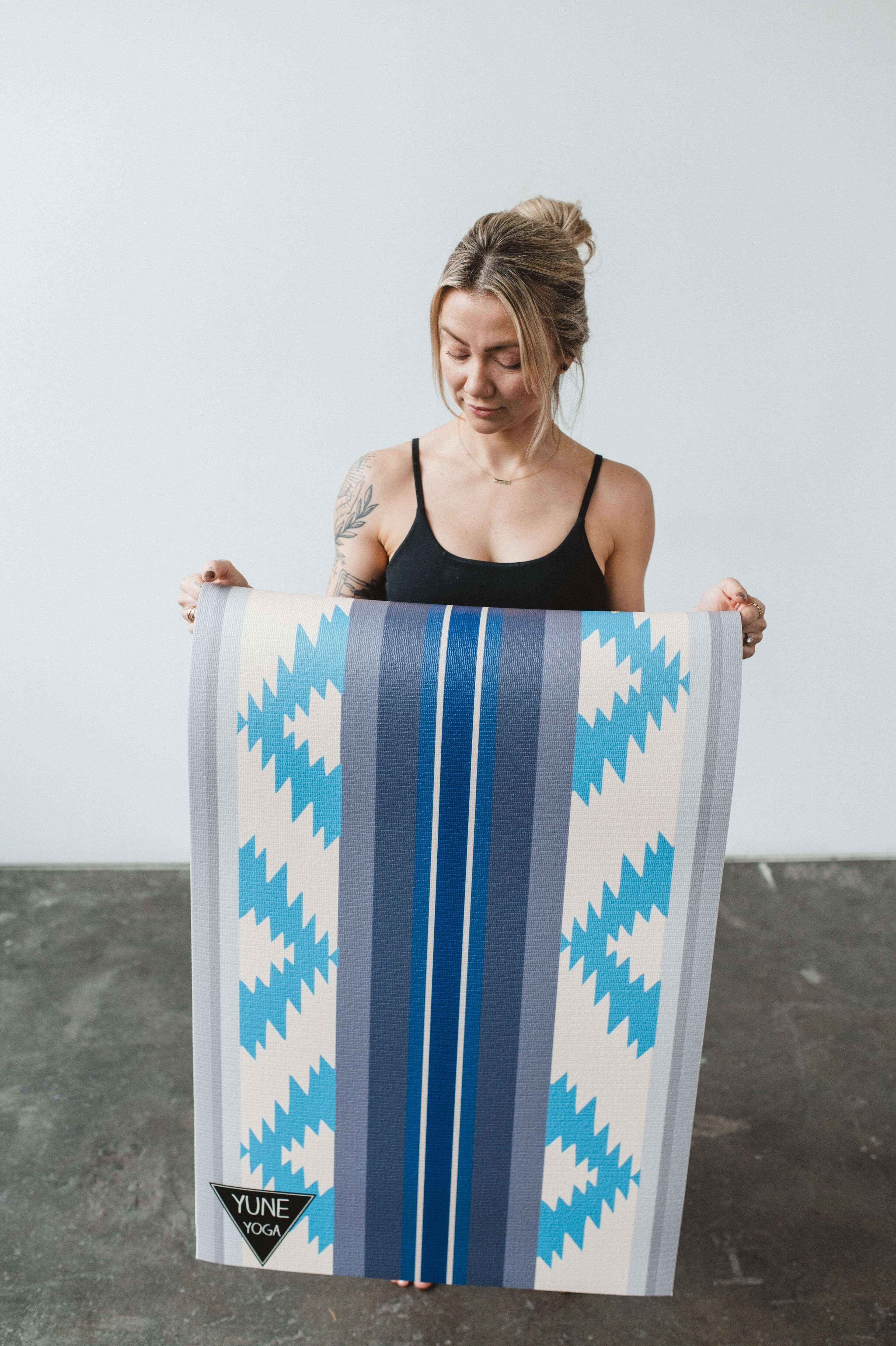 Yoga Mat | 6mm Thick | Blue | Non-Slip | Eco Friendly | Yune Yoga | Bear Creek Juniper - Yune Yoga