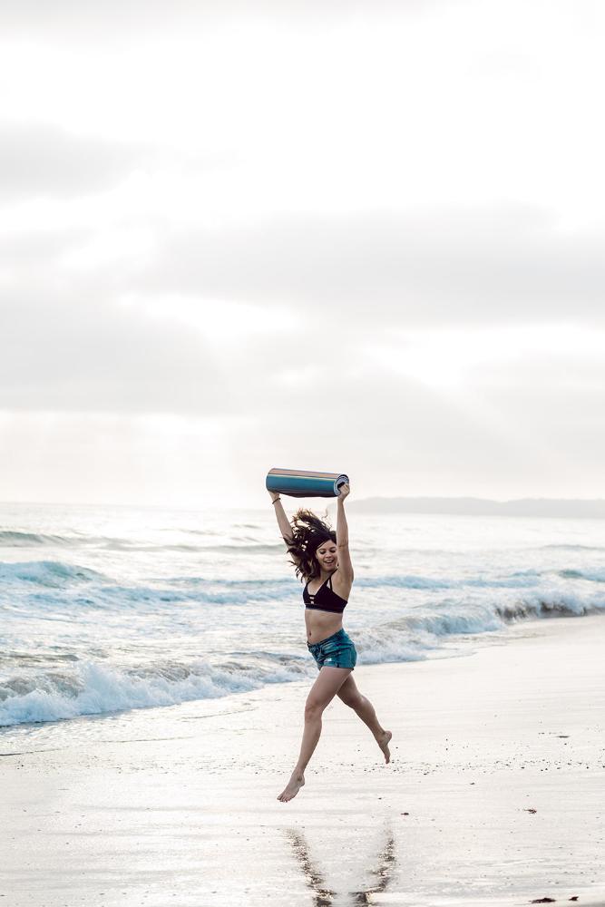 blue yoga mat