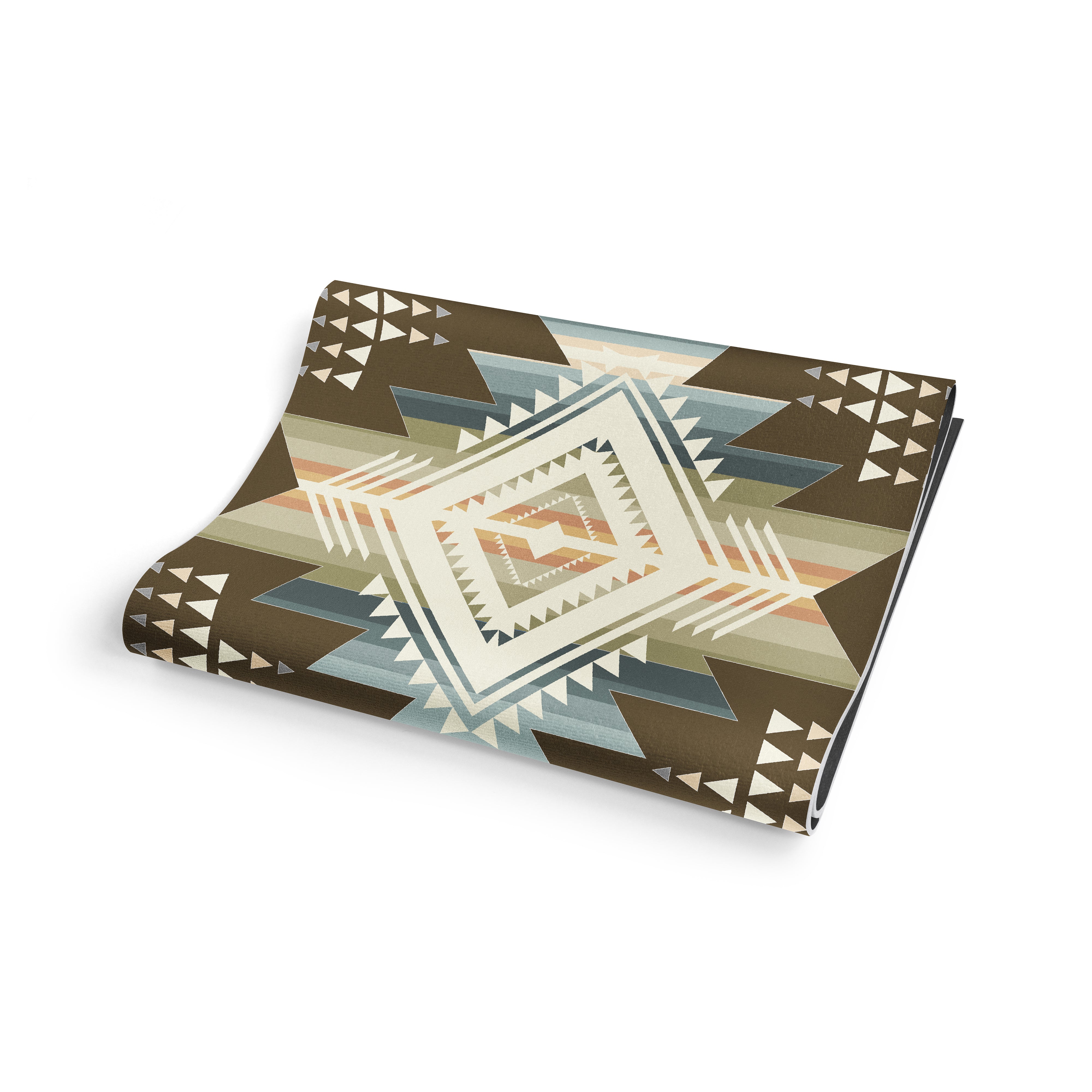 Pendleton Harding Tan PER Yoga Mat Rolled Up