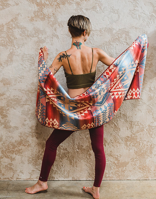 Yoga Towel | Non Slip Silicon Nubs | Absorbent Microfiber | Red | Yune Yoga | The Caliban - Yune Yoga
