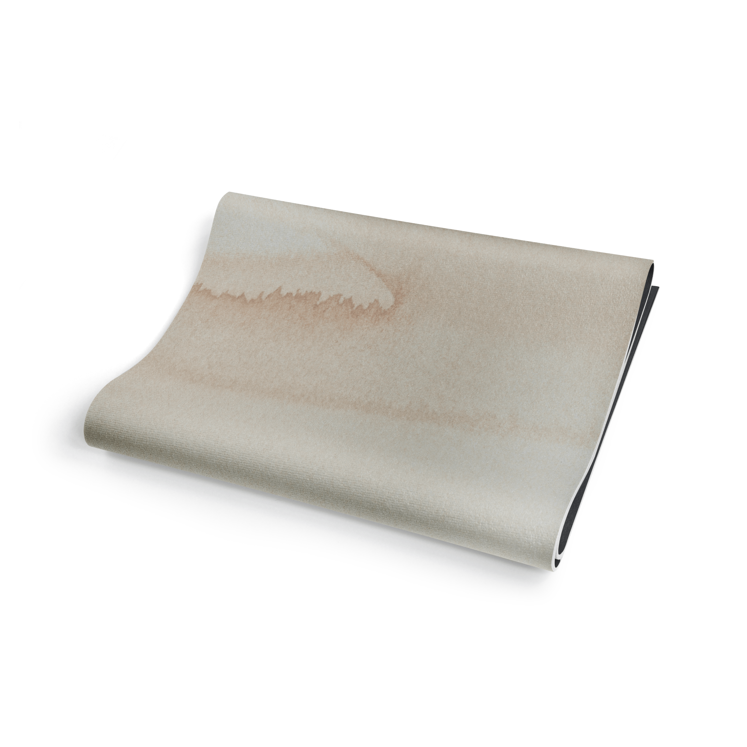 Folded fabric with watercolor design on a white background