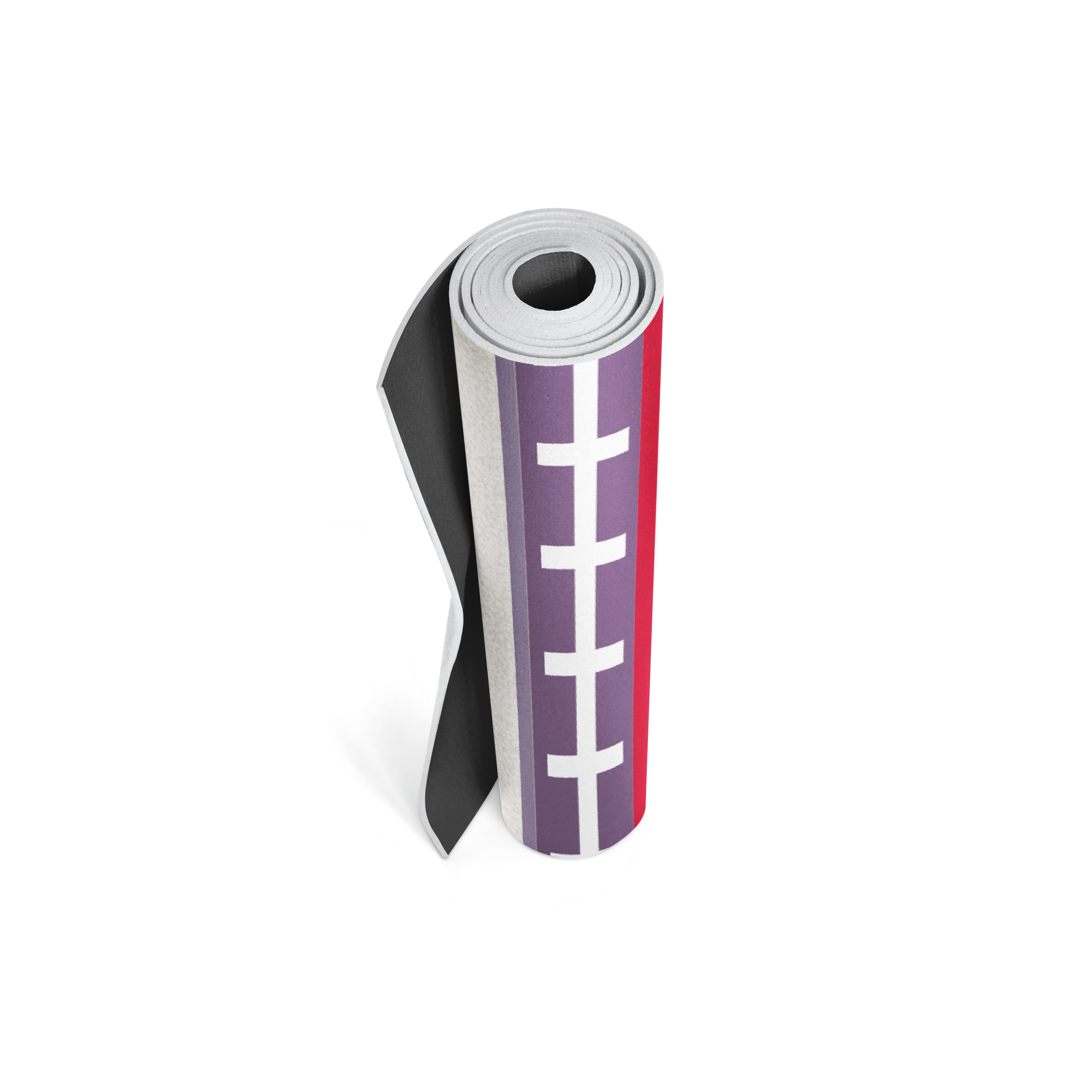 Roll of paper with football design on a white background