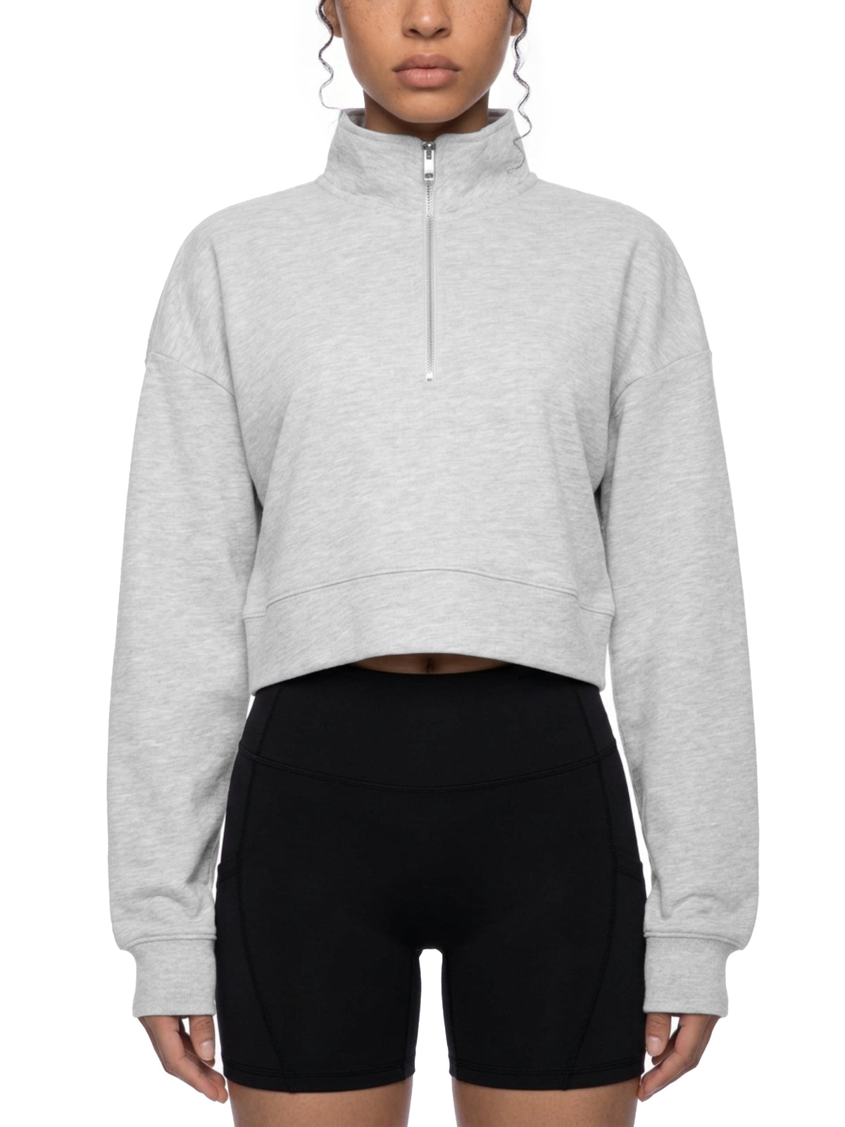 Women's Crop Quarter-Zip Sweatshirt