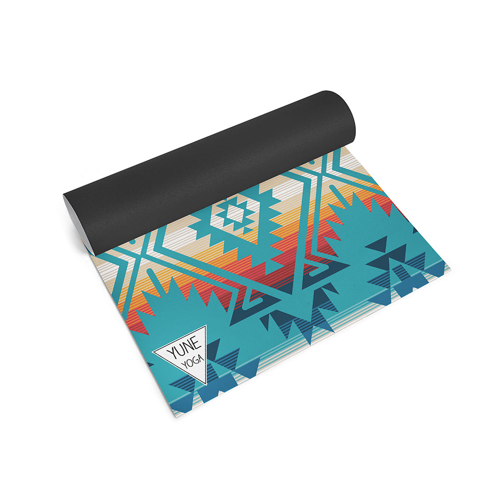 Pendleton Tucson Turquoise PER Yoga Mat Half Rolled