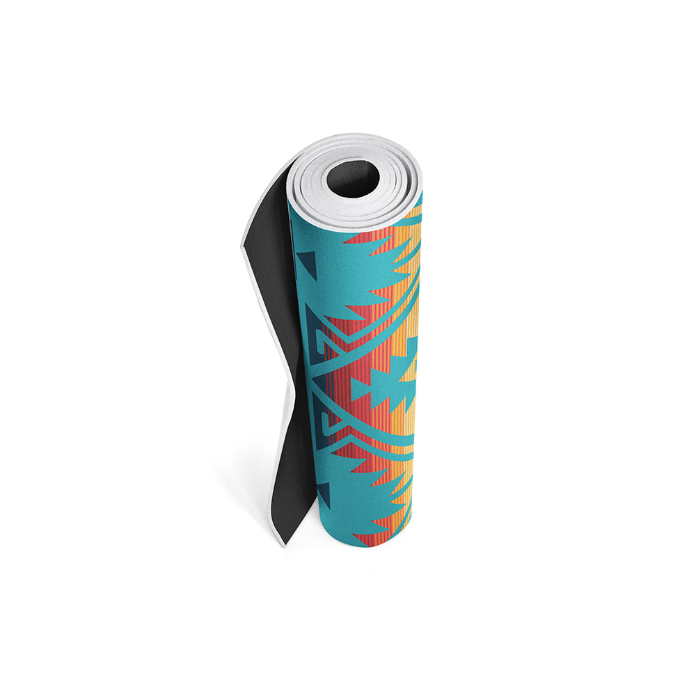 Pendleton Tucson Turquoise PER Yoga Mat Rolled Up