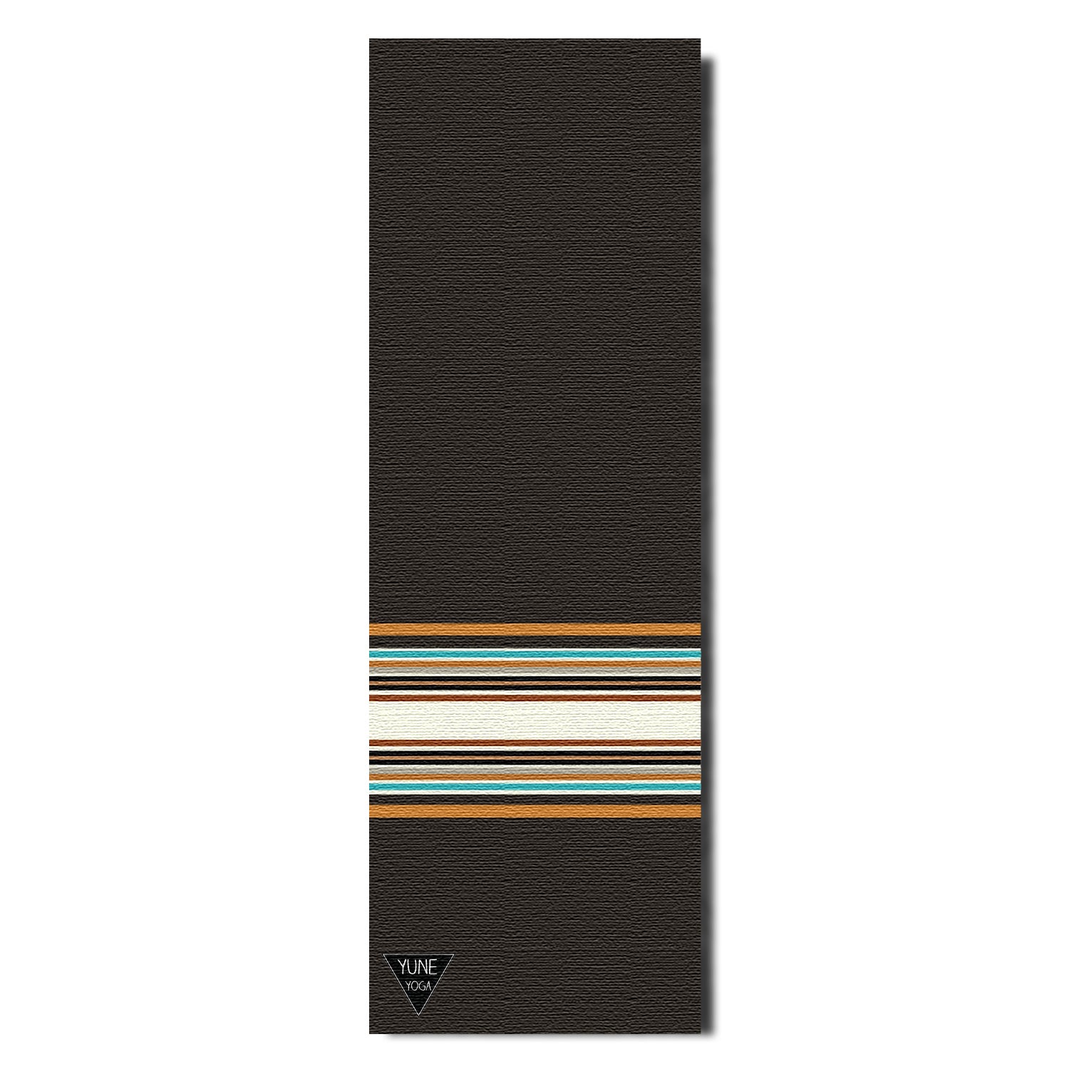 striped brown yoga mat