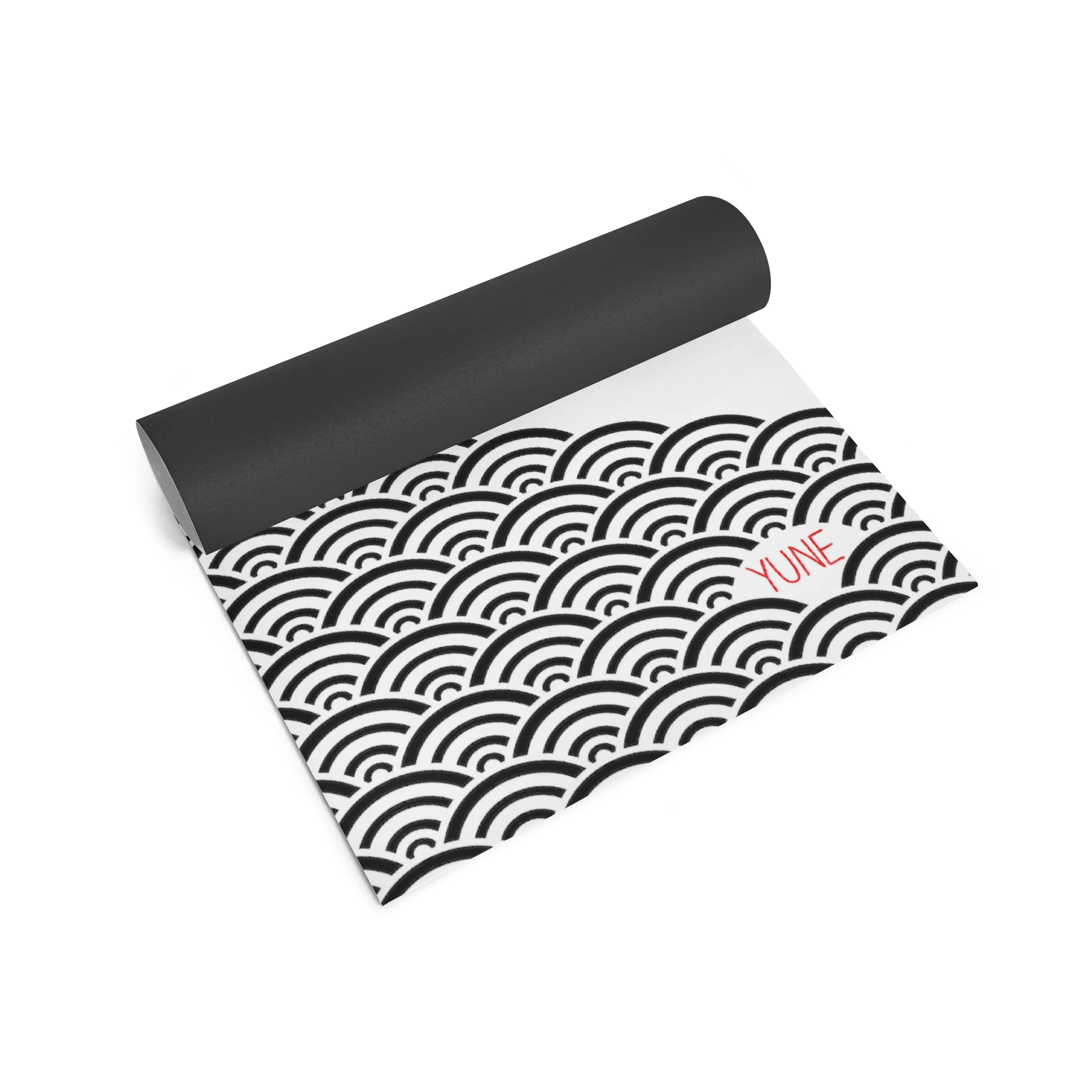 yoga mat with japanese print on it