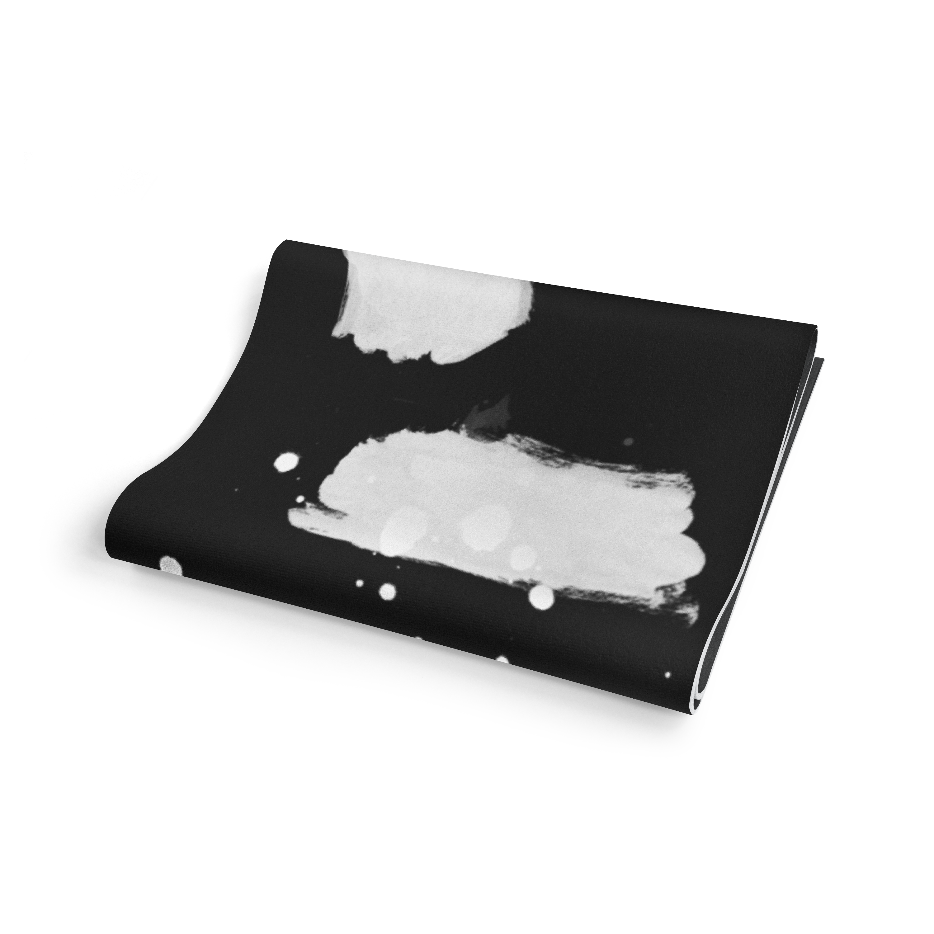 Black and white abstract art print on a white background
