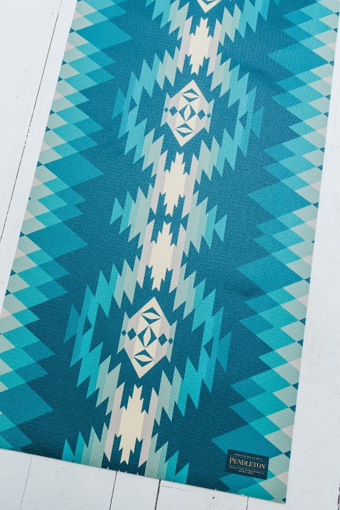 pendleton blue yoga mat