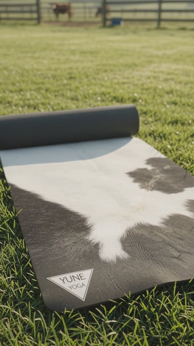 cow print yoga mat