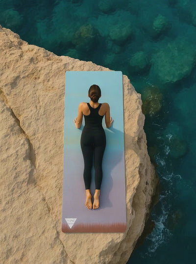 cliff side yoga by the sea
