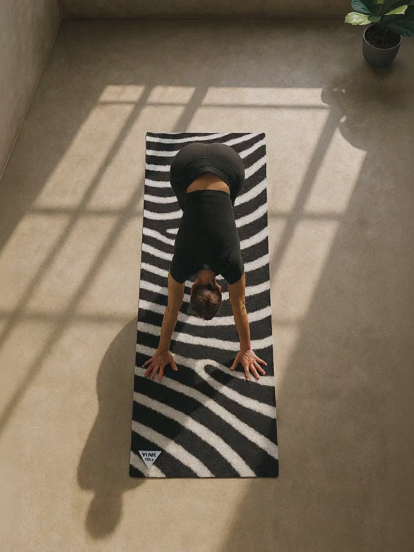 zebra stripe yoga mat