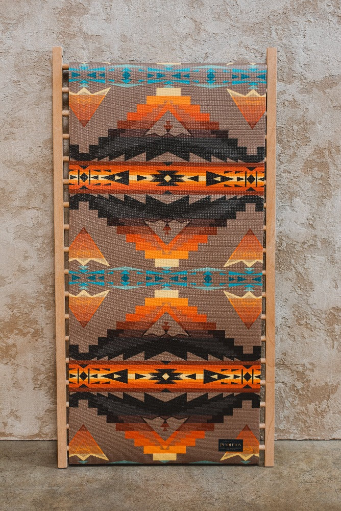 brown yoga mat