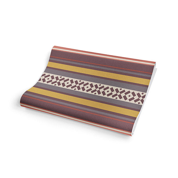 striped pilates mat