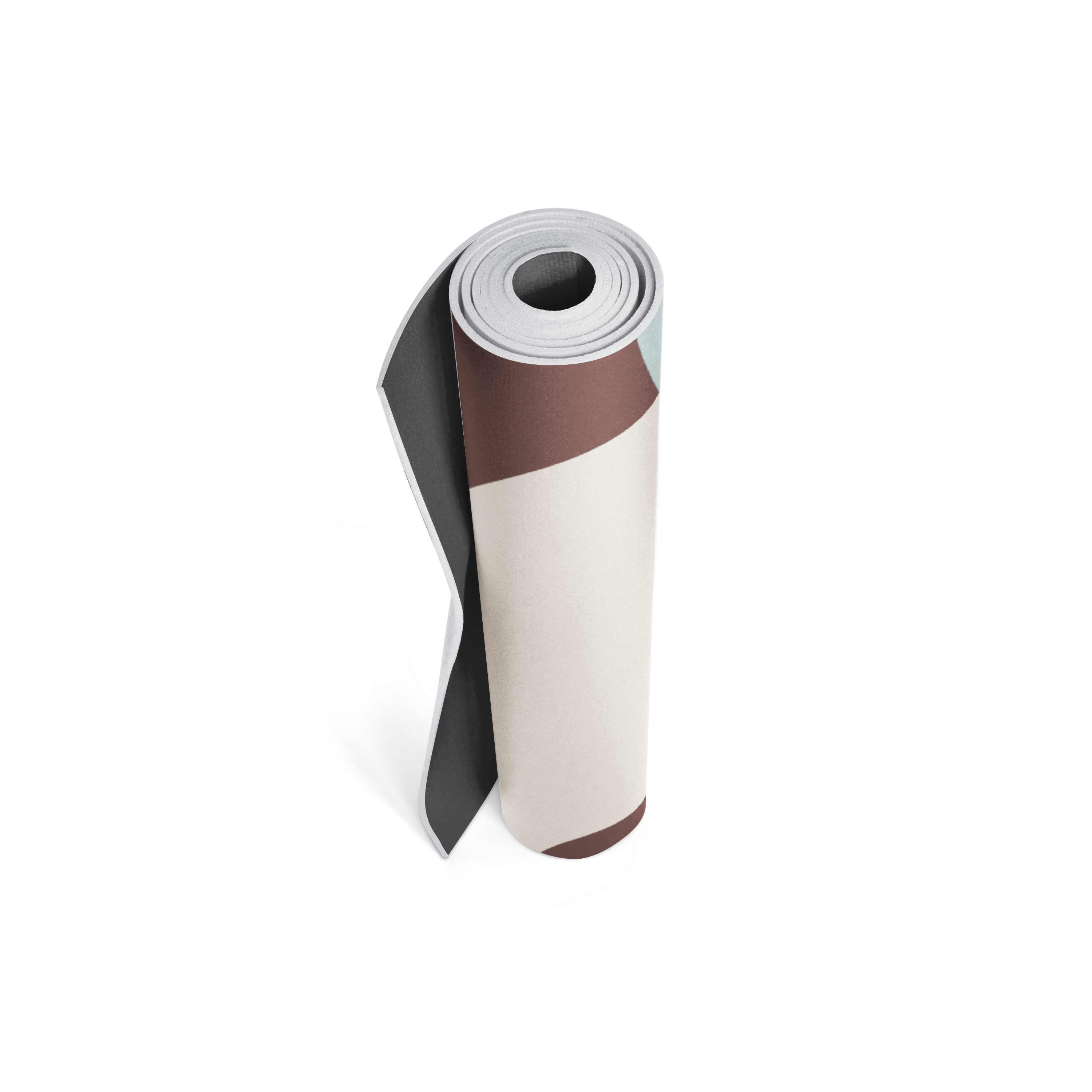 Yoga mat with gradient design on a white background