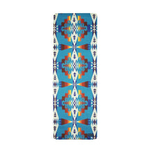 Load image into Gallery viewer, Foldable Suede Yoga Mat Pendleton Tucson Turquoise Travel Mat