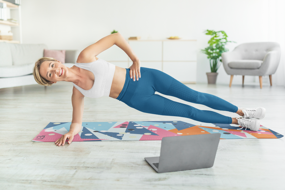 extra thick blue yoga mat