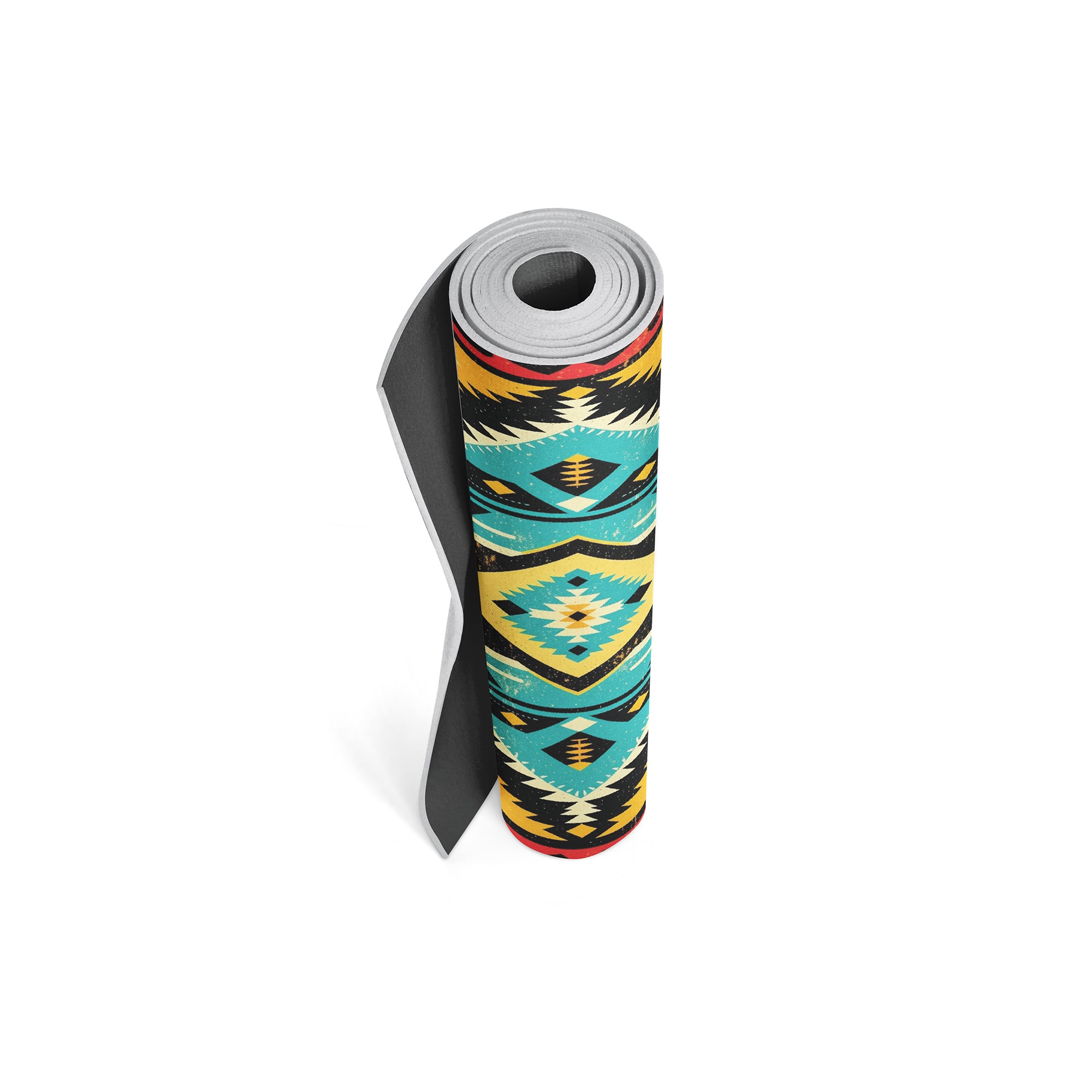 Pendleton Harding Grey PER Yoga Mat Front View Lifestyle Shot