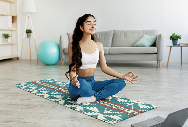 zen mat with yogi design