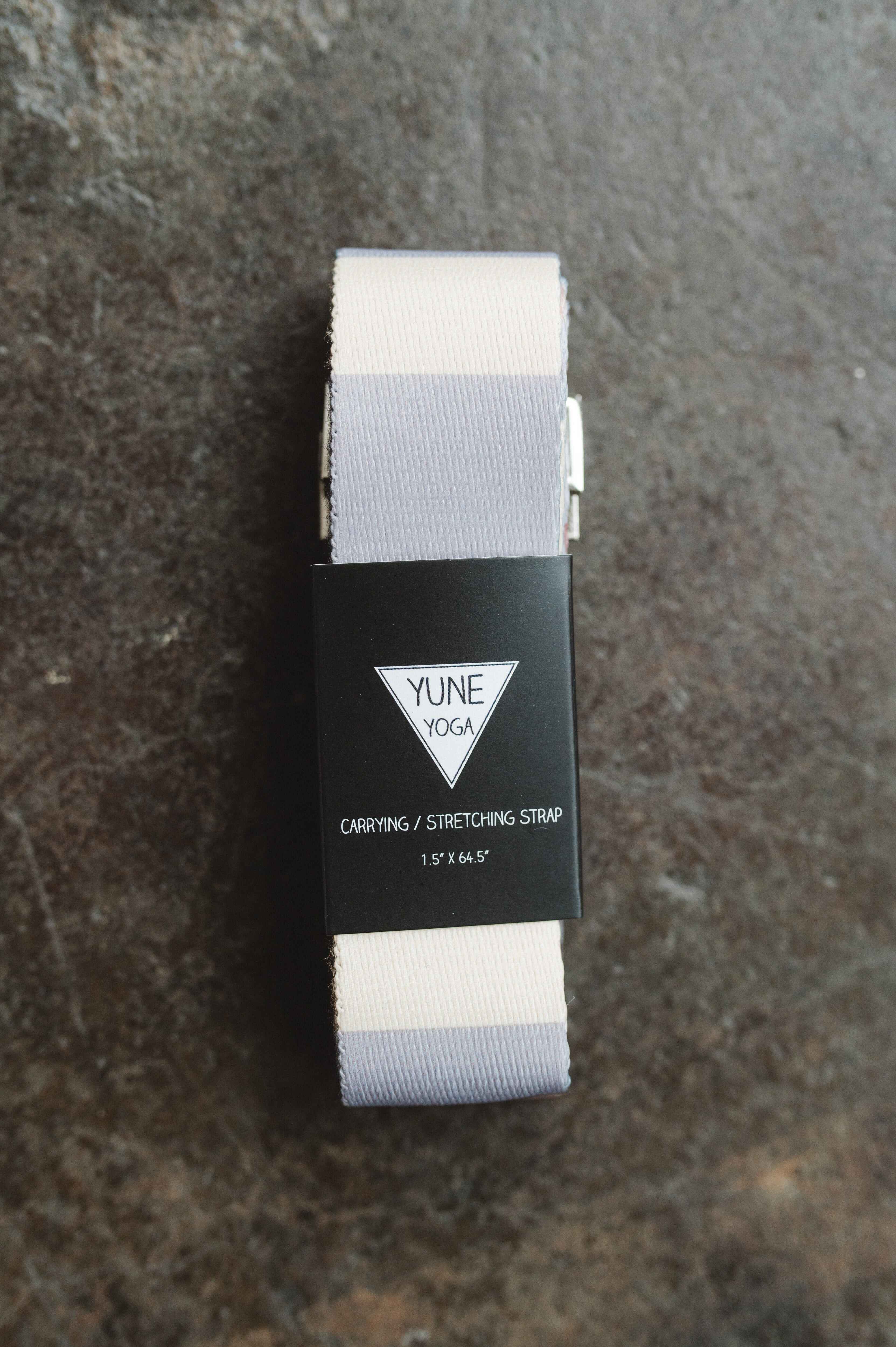 Yoga Strap | Stretching Strap | Metal Buckles | Grey | Yune Yoga | The Suzy - Yune Yoga