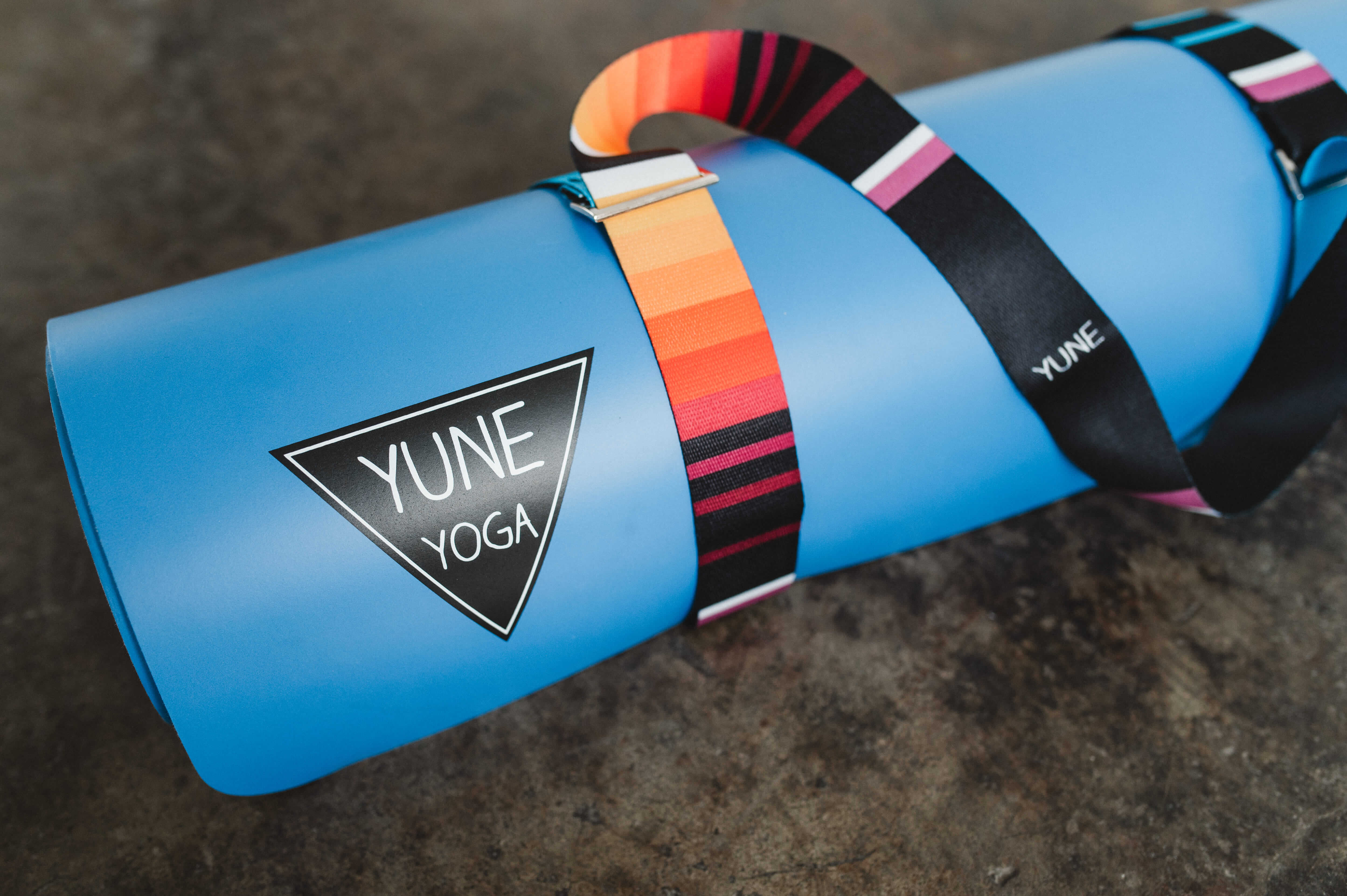 Yoga Strap | Stretching Strap | Metal Buckles | Blue | Yune Yoga | The Horatio - Yune Yoga