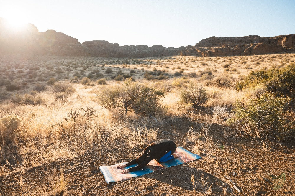 blue yoga mat