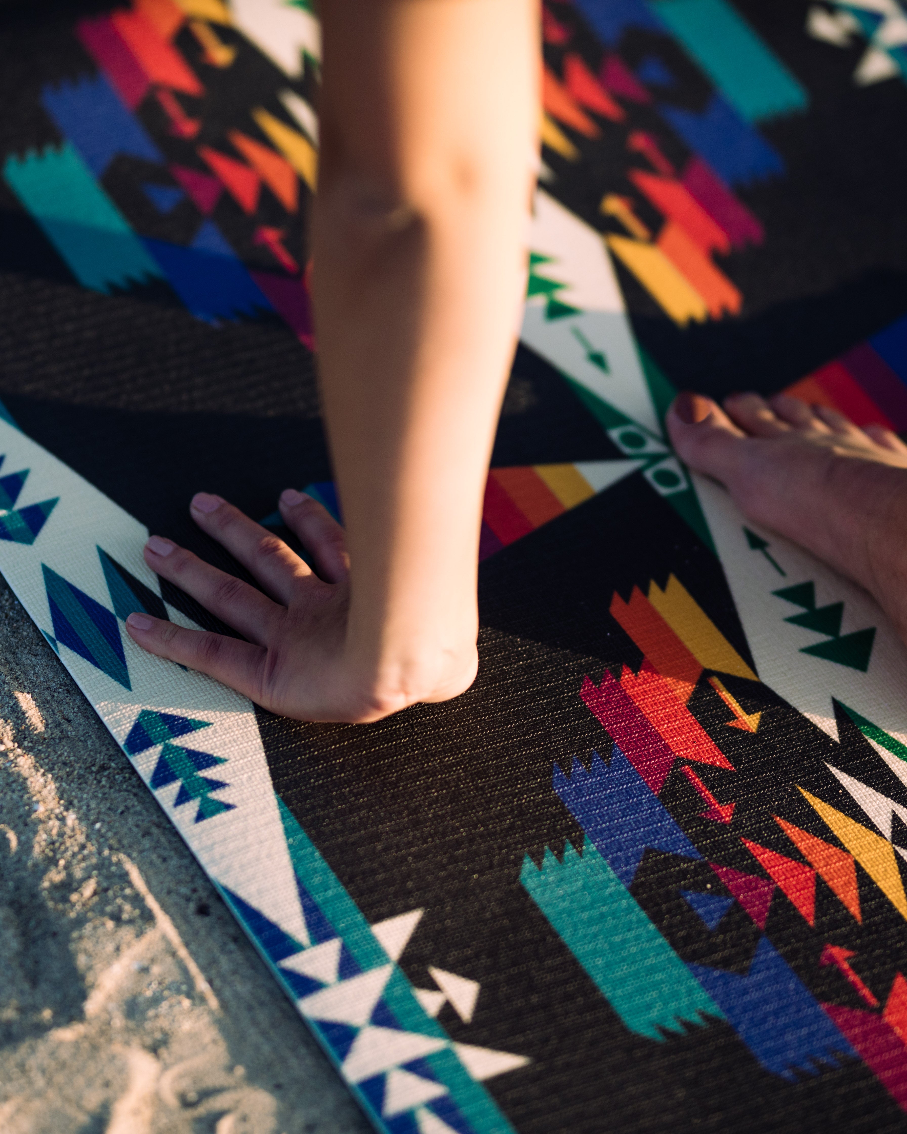 Pendleton Tucson PER Yoga Mat Close Up Lifestyle Shot