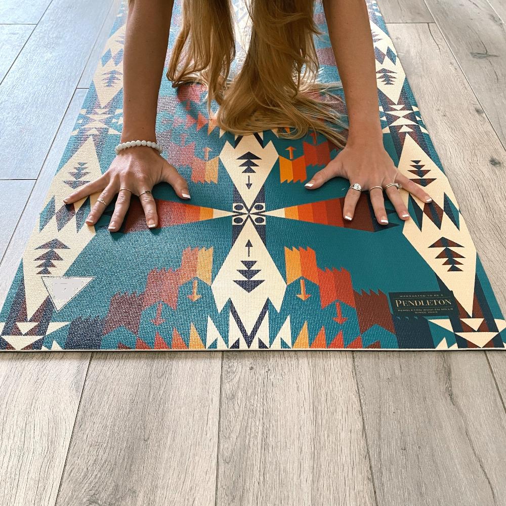 Pendleton Tucson Turquoise PER Yoga Mat Lifestyle Stretch