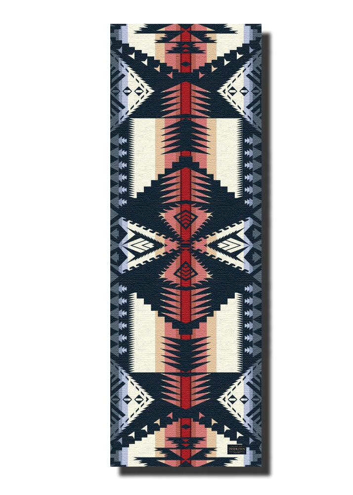 Pendleton Eagle Rock Maroon PER Yoga Mat Front View