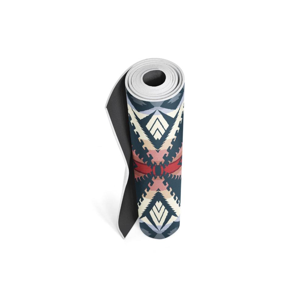 Pendleton Eagle Rock Maroon PER Yoga Mat Rolled Up