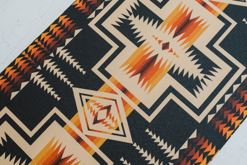 Pendleton Harding Black PER Yoga Mat Close Up View