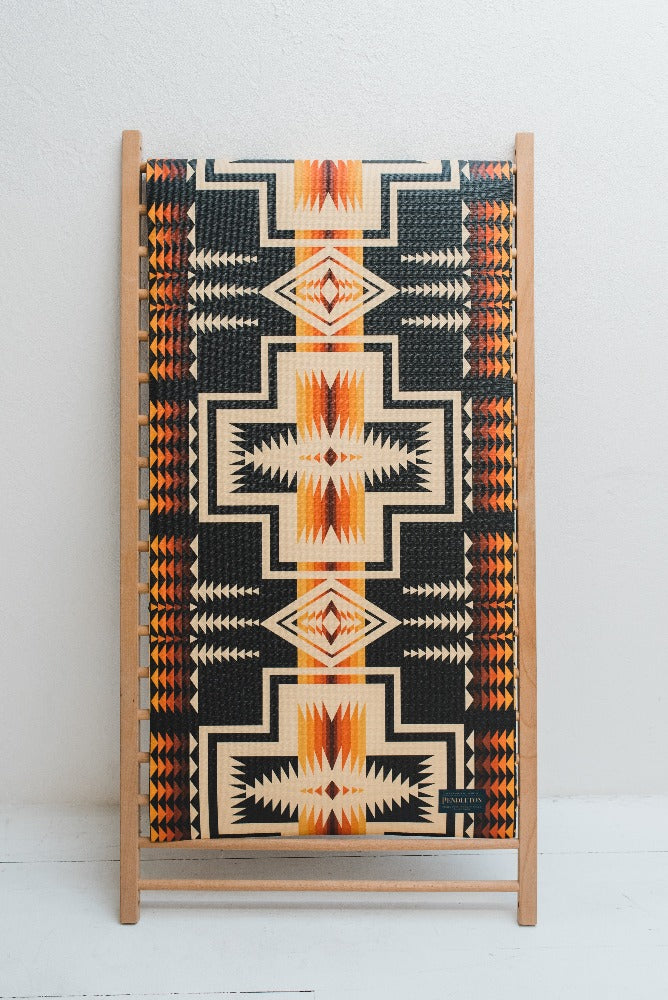 Pendleton Harding Black PER Yoga Mat Front Lifestyle Shot