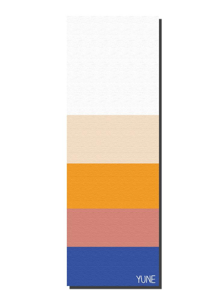 striped yoga mat