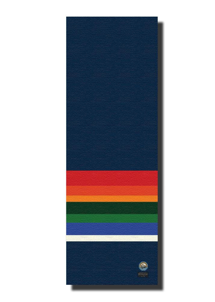 Pendleton Crater Lake PER Blue Yoga Mat Front View