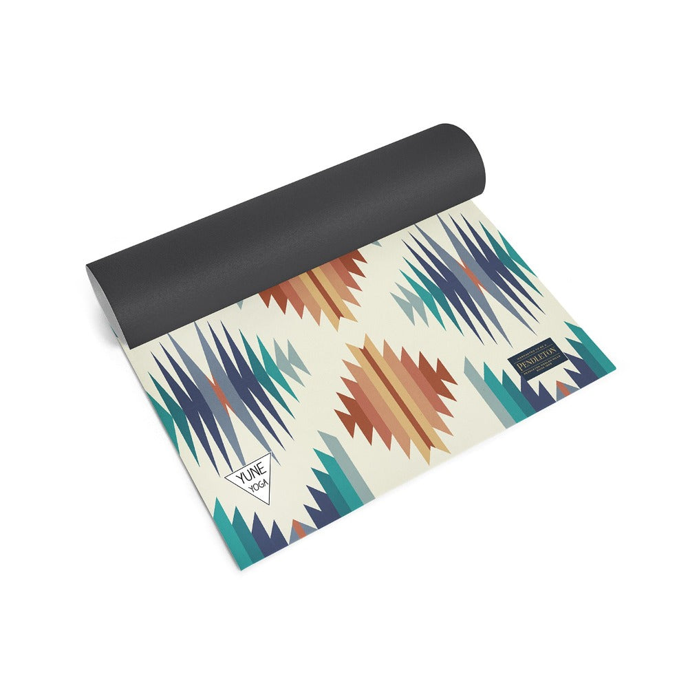 Pendleton Falcon Sunset PER Yoga Mat Half Rolled Up