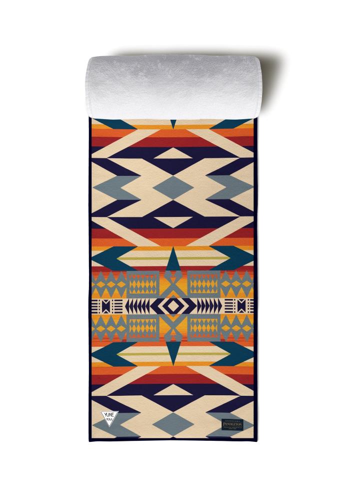 Pendleton x Yune Yoga Fire Legend Yoga Towel Front View