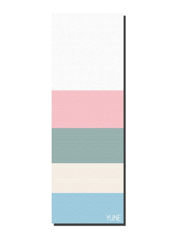 striped yoga mat