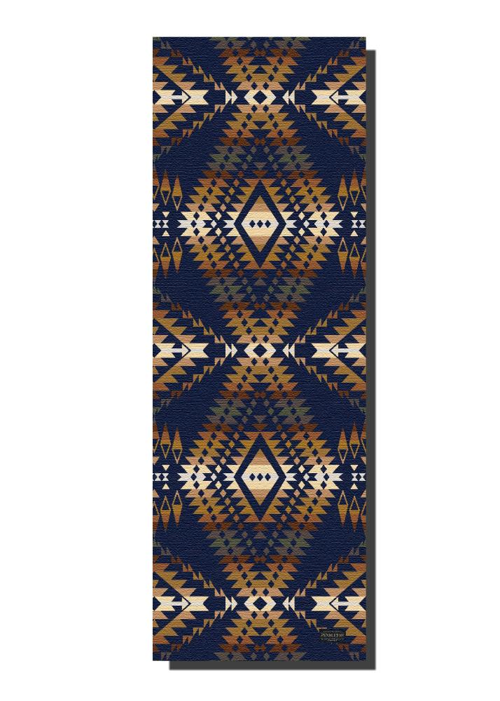 Pendleton Mission Trail Navy PER Yoga Mat Front View